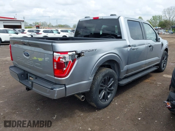 2023 Ford F-150 XL with VIN 1FTEW1C53PFC27546, listed as a IAAI auction lot 42123401 with 53,881 mi miles. Bid and sale history available at carsss.com. Image 4.