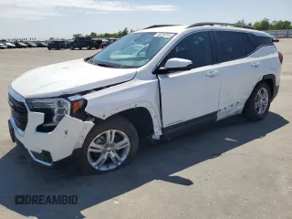 2022 GMC Terrain SLE with VIN 3GKALMEV0NL303589, listed as a Copart auction lot 59316215 with 48,453 mi miles and Salvage title. Bid and sale history available at DreamBid. Image 1.