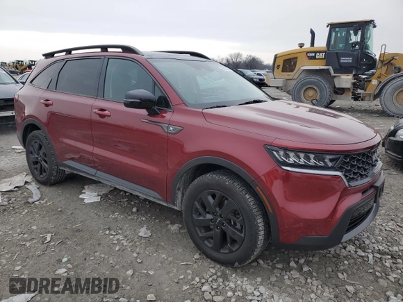 2022 Kia Sorento X-Line S with VIN 5XYRLDLC1NG096248, listed as a Copart auction lot 85910474 with 75,526 mi miles and Salvage Title. Bid and sale history available at DreamBid. Image 4.