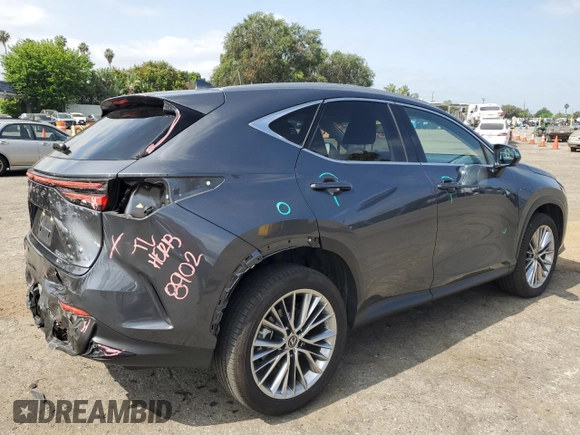 2022 Lexus NX with VIN JTJHKCEZXN5003615, listed as a Copart auction lot 55526274 with 14,425 mi miles and Salvage Title. Bid and sale history available at carsss.com. Image 3.