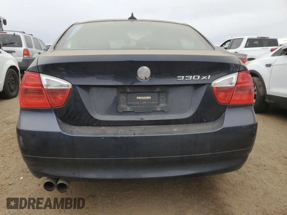 2006 BMW 3 Series 330xi with VIN WBAVD33556KL52746, listed as a Copart auction lot 83674684 with 0 mi miles and Salvage Title. Bid and sale history available at carsss.com. Image 6.