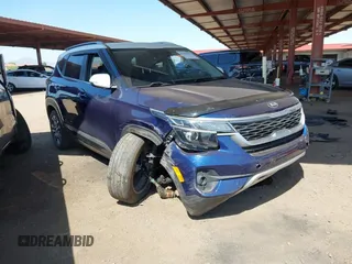 2021 Kia Seltos S with VIN KNDEU2AA0M7124876, listed as a IAAI auction lot 42441587 with 71,957 mi miles and . Bid and sale history available at DreamBid. Image 1.