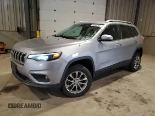 2019 Jeep Cherokee Latitude Plus with VIN 1C4PJMLN6KD142245, listed as a Copart auction lot 55594165 with 67,322 mi miles and Salvage title. Bid and sale history available at DreamBid. Image 1.