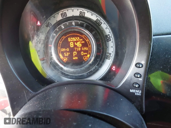 2012 FIAT 500 Pop with VIN 3C3CFFDRXCT280559, listed as a IAAI auction lot 42078063 with 60,922 mi miles. Bid and sale history available at carsss.com. Image 7.