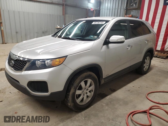 2011 Kia Sorento LX with VIN 5XYKTCA12BG187487, listed as a Copart auction lot 49736745 with 100,662 mi miles and Salvage Title. Bid and sale history available at DreamBid. Image 1.