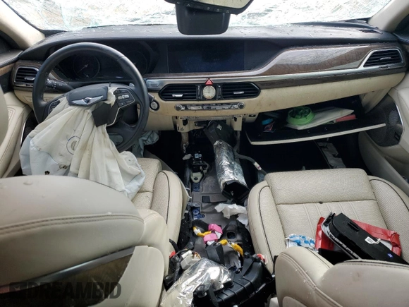 2019 Genesis G90 Premium with VIN KMTF34JA2KU056535, listed as a Copart auction lot 88347195 with Not Provided miles and Salvage Title. Bid and sale history available at DreamBid. Image 8.