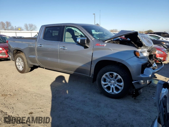 2024 Chevrolet Silverado 1500 LTZ with VIN 3GCUDGED4RG216565, listed as a Copart auction lot 88166225 with 7,703 mi miles and Salvage Title. Bid and sale history available at DreamBid. Image 4.