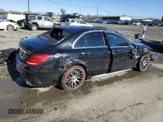 2017 Mercedes-Benz C 63 S AMG with VIN 55SWF8HB7HU200477, listed as a Copart auction lot 45185485 with Not provided miles and Salvage title. Bid and sale history available at DreamBid. Image 3.