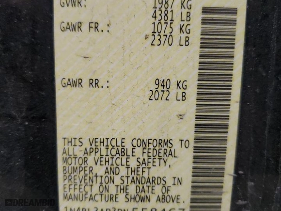 2013 Nissan Altima 3.5 SL with VIN 1N4BL3AP3DN558467, listed as a Copart auction lot 52886515 with 71,106 mi miles and Non Repairable. Bid and sale history available at carsss.com. Image 15.