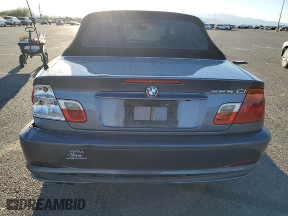 2001 BMW 3 Series 325Ci with VIN WBABS33411JY51140, listed as a Copart auction lot 77901914 with 0 mi miles and Salvage Title. Bid and sale history available at carsss.com. Image 6.