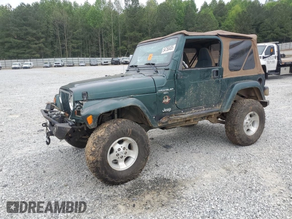 1999 Jeep Wrangler Sahara with VIN 1J4FY49S0XP489462, listed as a Copart auction lot 54750405 with 134,134 mi miles and Non repairable. Bid and sale history available at DreamBid. Image 1.