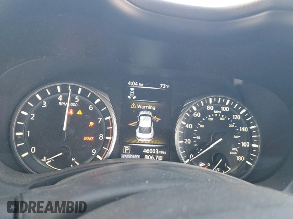 2021 Infiniti Q50 Red Sport 400 with VIN JN1FV7DP4MM850257, listed as a Copart auction lot 42459615 with 46,003 mi miles and Salvage Title. Bid and sale history available at DreamBid. Image 9.