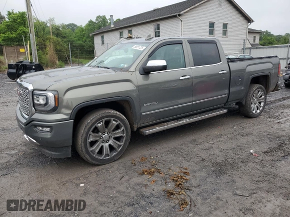 2017 GMC Sierra 1500 Denali z VIN 3GTU2PEJ1HG293825, wystawiony jako Copart lot #56851725 z przebiegiem 91 439 mil mil oraz Szkoda całkowita • Salvage title. Historia ofert i sprzedaży dostępna na DreamBid. Obrazek 1.