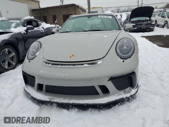 2018 Porsche 911 GT3 with VIN WP0AC2A92JS176459, listed as a Copart auction lot 82401584 with Not Provided miles and Salvage Title. Bid and sale history available at DreamBid. Image 5.