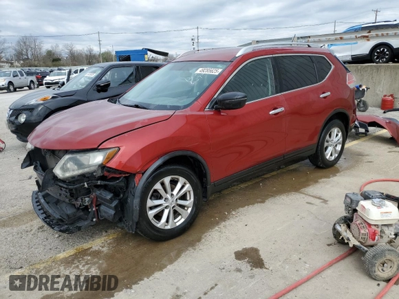 2016 Nissan Rogue SV with VIN KNMAT2MV3GP616273, listed as a Copart auction lot 49285625 with 98,905 mi miles and Salvage Title. Bid and sale history available at DreamBid. Image 1.