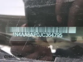 2018 Nissan Maxima S with VIN 1N4AA6AP0JC364795, listed as a Copart auction lot 49696645 with 92,408 mi miles and Salvage Title. Bid and sale history available at DreamBid. Image 12.