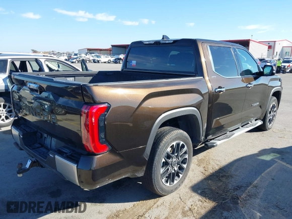 2023 Toyota Tundra Limited Hybrid with VIN 5TFJC5DB7PX032210, listed as a IAAI auction lot 41667443 with 18,390 mi miles and . Bid and sale history available at DreamBid. Image 4.