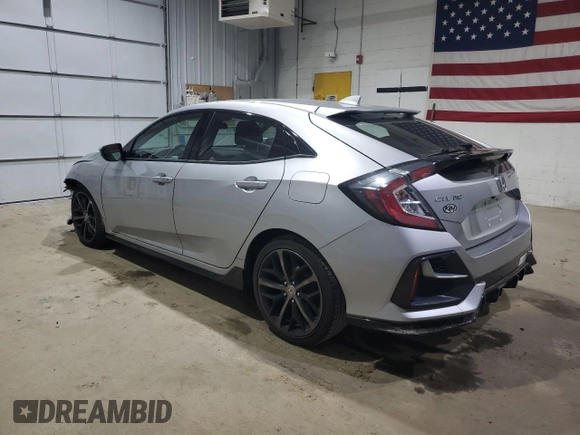 2021 Honda Civic Sport with VIN SHHFK7H47MU400406, listed as a Copart auction lot 45722085 with 28,107 mi miles and Salvage Title. Bid and sale history available at DreamBid. Image 2.