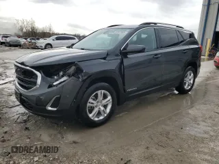 2018 GMC Terrain SLE with VIN 3GKALMEV4JL319157, listed as a Copart auction lot 52027085 with 76,792 mi miles and Salvage Title. Bid and sale history available at carsss.com. Image 1.