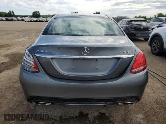 2018 Mercedes-Benz C 300 with VIN 55SWF4KB4JU275029, listed as a Copart auction lot 60671925 with 86,508 mi miles and Salvage title. Bid and sale history available at DreamBid. Image 6.