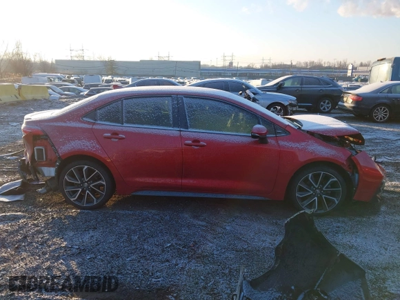 2020 Toyota Corolla SE with VIN JTDS4RCEXLJ014799, listed as a IAAI auction lot 41322672 with 83,984 mi miles. Bid and sale history available at carsss.com. Image 13.