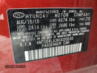 2019 Genesis G70 2.0T Advanced with VIN KMTG64LA3KU020510, listed as a Copart auction lot 76745374 with 52,921 mi miles and Non Repairable. Bid and sale history available at carsss.com. Image 12.