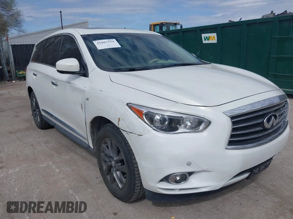 2014 Infiniti QX60 with VIN 5N1AL0MM3EC509798, listed as a IAAI auction lot 41887534 with 120,999 mi miles and . Bid and sale history available at DreamBid. Image 6.