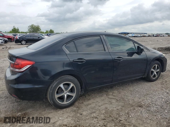 2015 Honda Civic Sedan SE with VIN 19XFB2F77FE019178, listed as a Copart auction lot 54884575 with 183,129 mi miles and Clean Title. Bid and sale history available at carsss.com. Image 3.