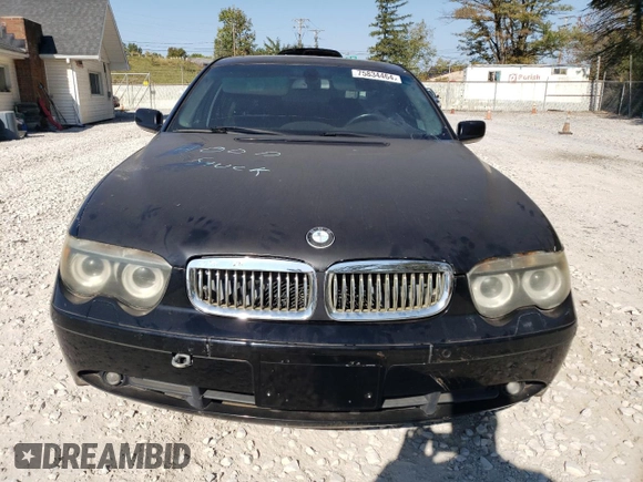 2005 BMW 7 Series with VIN WBAGL83585DC47066, listed as a Copart auction lot 75834464 with Not provided miles and Clean title. Bid and sale history available at DreamBid. Image 5.