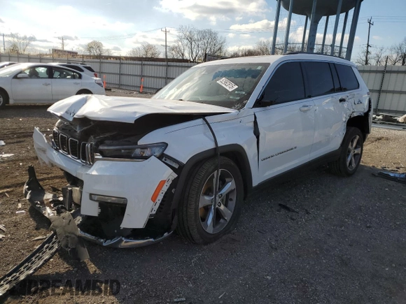 2021 Jeep Grand Cherokee Limited с VIN 1C4RJKBG6M8140586, выставлен на аукционе Copart как лот 52962815 с пробегом 92 710 миль миль и Списание • Salvage title. История ставок и продаж доступна на DreamBid. Изображение 1.