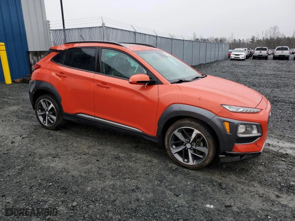 2018 Hyundai Kona Ultimate with VIN KM8K5CA5XJU115409, listed as a Copart auction lot 85286154 with 81,260 mi miles and Salvage Title. Bid and sale history available at carsss.com. Image 4.