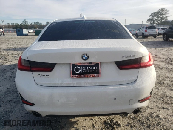 2020 BMW 3 Series 330i with VIN 3MW5R1J01L8B18534, listed as a Copart auction lot 86664364 with 44,007 mi miles and Salvage Title. Bid and sale history available at carsss.com. Image 6.
