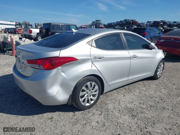 2013 Hyundai Elantra GLS PZEV with VIN KMHDH4AE1DU531942, listed as a IAAI auction lot 41802232 with 108,241 mi miles. Bid and sale history available at carsss.com. Image 4.