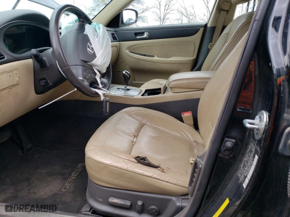 2009 Hyundai Genesis with VIN KMHGC46E29U043580, listed as a Copart auction lot 49688255 with 0 mi miles and Salvage Title. Bid and sale history available at carsss.com. Image 7.