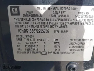 2007 Chevrolet TrailBlazer LS with VIN 1GNDS13S672255756, listed as a IAAI auction lot 42080597 with 194,335 mi miles. Bid and sale history available at carsss.com. Image 9.