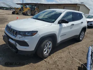 2025 Jeep Compass Sport with VIN 3C4NJDAN7ST529052, listed as a Copart auction lot 54128665 with 1,111 mi miles and Salvage title. Bid and sale history available at DreamBid. Image 1.