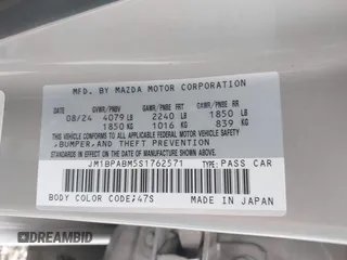 2025 Mazda 3 S Select Sport with VIN JM1BPABM5S1762571, listed as a IAAI auction lot 42186857 with 12,189 mi miles and . Bid and sale history available at DreamBid. Image 9.