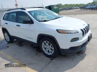 2015 Jeep Cherokee Sport with VIN 1C4PJLAB6FW602355, listed as a IAAI auction lot 41962707 with 175,428 mi miles. Bid and sale history available at carsss.com. Image 1.