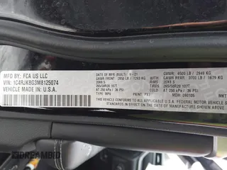 2021 Jeep Grand Cherokee Limited with VIN 1C4RJKBG3M8125074, listed as a IAAI auction lot 41509904 with 74,007 mi miles and . Bid and sale history available at DreamBid. Image 9.
