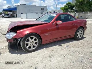 2001 Mercedes-Benz SLK 230 Kompressor with VIN WDBKK49F01F223928, listed as a Copart auction lot 58350145 with 102,651 mi miles and Salvage title. Bid and sale history available at DreamBid. Image 1.