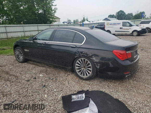 2011 BMW 7 Series 740Li with VIN WBAKB4C55BC574335, listed as a Copart auction lot 59947785 with 106,366 mi miles and Salvage title. Bid and sale history available at DreamBid. Image 2.