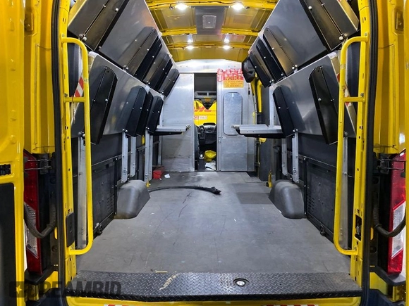 2019 Ford Transit with VIN 1FTYR3XM5KKA24837, listed as a IAAI auction lot 42062551 with 102,867 mi miles and . Bid and sale history available at DreamBid. Image 1.