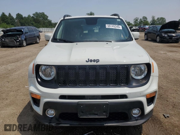 2020 Jeep Renegade Latitude with VIN ZACNJABB2LPL25025, listed as a Copart auction lot 59745345 with 76,988 mi miles and Non repairable. Bid and sale history available at DreamBid. Image 5.