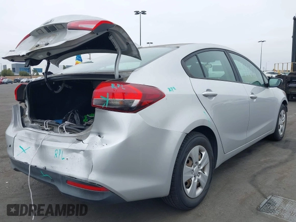 2017 Kia Forte LX with VIN 3KPFK4A74HE100015, listed as a IAAI auction lot 41894601 with 73,945 mi miles and . Bid and sale history available at carsss.com. Image 4.