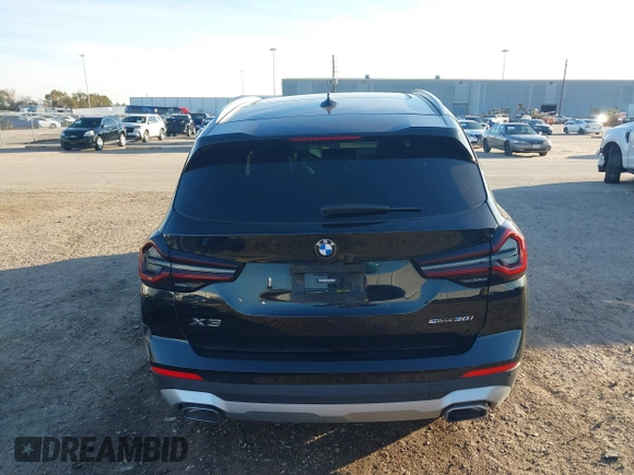 2023 BMW X3 sDrive30i z VIN 5UX43DP03P9N64624, wystawiony jako IAAI lot #41375547 z przebiegiem 28 149 mil mil oraz . Historia ofert i sprzedaży dostępna na DreamBid. Obrazek 17.