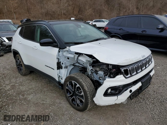 2022 Jeep Compass High Altitude with VIN 3C4NJDCB3NT228513, listed as a Copart auction lot 49411595 with 12,633 mi miles and Salvage Title. Bid and sale history available at carsss.com. Image 4.