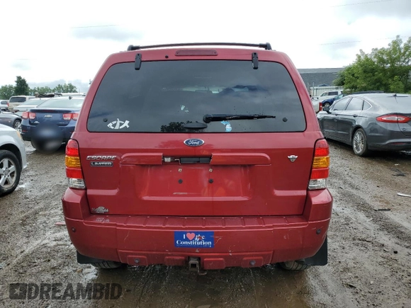 2007 Ford Escape Limited with VIN 1FMYU94137KB27088, listed as a Copart auction lot 64566404 with 0 mi miles and Non Repairable. Bid and sale history available at carsss.com. Image 6.