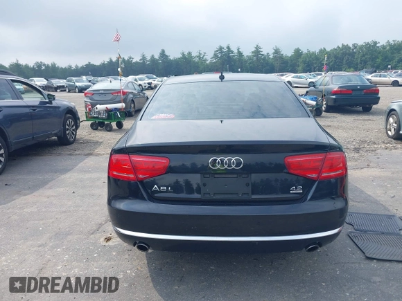 2012 Audi A8 with VIN WAURVAFDXCN017546, listed as a IAAI auction lot 39830968 with 123,089 mi miles and . Bid and sale history available at DreamBid. Image 17.