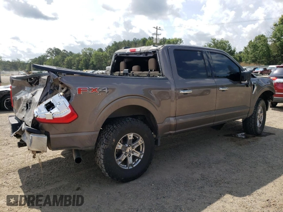 2021 Ford F-150 XL with VIN 1FTFW1E81MFC40903, listed as a Copart auction lot 59618935 with 97,419 mi miles and Salvage title. Bid and sale history available at DreamBid. Image 3.
