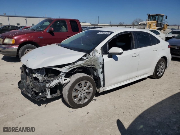 2021 Toyota Corolla LE with VIN 5YFEPMAE0MP207468, listed as a Copart auction lot 46452545 with 118,485 mi miles and Salvage Title. Bid and sale history available at carsss.com. Image 1.